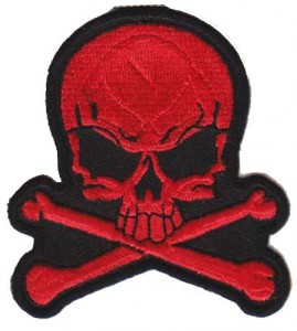 Red Skull Patch Small