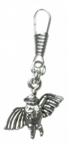 Angel Hog Zipper Pull