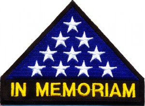 In memoriam folded flag Patch