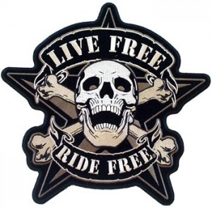 live free ride free sherriff star patch