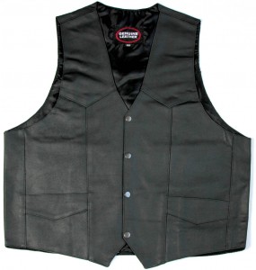 Cheap Black Leather Vest