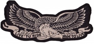 Live To Ride Eagle Patch