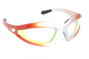 Orange Foam Padded Riding Glasses