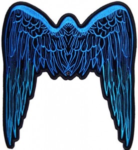 blue angel wings patch