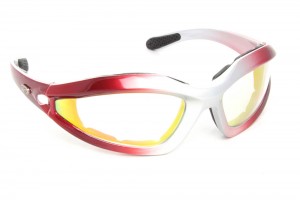 Red Foam Padded Riding Glasses