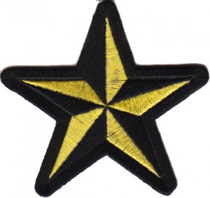 Black and Yellow Star Patch