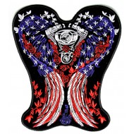 Patriotic Angel Wings Biker patch