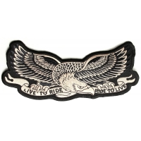 Live To Ride Eagle Patch Large