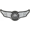 Winged Wheel Small White Patch | Biker Patches -TheCheapPlace