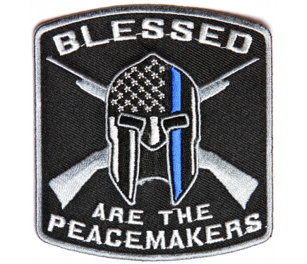 Blessed Are The Peacemakers Thin Blue Line Patch For Law Enforcement ...