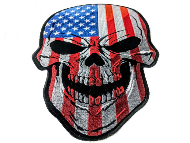 Patriotic Biker Back Patches 