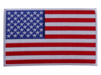 US White Border Right Hand Flag Patch Sale-Discount Embroidered Iron or Sew  on Cheap Wholesale Flag Patch