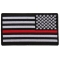 Thin Red Line American Flag Reversed Patch | Embroidered Patches by ...