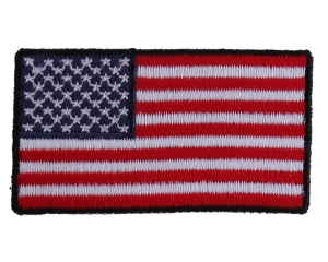 P2046B American Flag Patch with Black Borders – Extreme Biker Leather