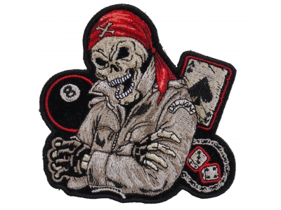 Vest Patches - You Get Two - Ace of Spades Skull - PAT-D658-X2-DL