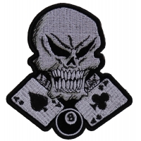 Gambler Skull 8 Ball Patch