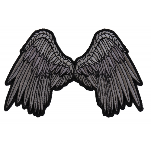 Small Beautiful Angel Wings Grey Patch Angel Wing Patches Thecheapplace 3749