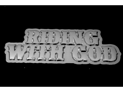 Riding With God Christian Pin