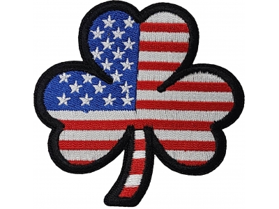 American flag 3 Clover Shamrock Patch