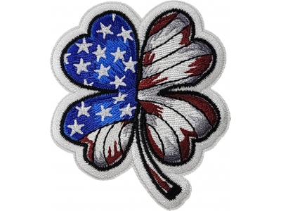 US Flag 4 Clover Leaf Patch