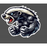 Angry Fighting Badger Patch