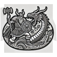 Viking Dragon Battle Patch