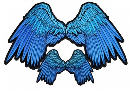 Silver Angel Wing Patches 12 | Realistic Wings and Feathers Embroidered  Patch
