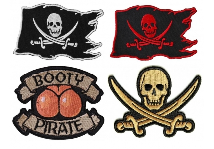 Pirate Sword Skull Patch, Skull Patches by Ivamis Patches