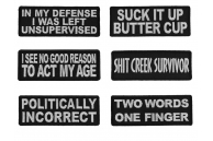 Black White Funny Patches