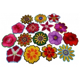 Flower Patches - Sew or Iron on - Embroidered - TheCheapPlace.com