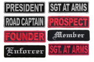 Biker MC Rank Patches