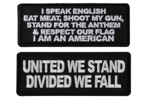 Patriotic saying patches