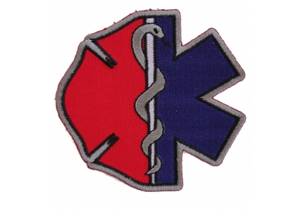 Patch Firefighters Round On Scratch Flag France Blue White Red Bspp