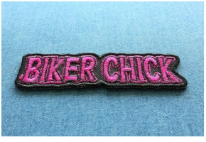 Shop Black and Pink Officer Rank Lady Biker Patches