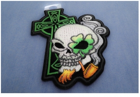 Christian Cross Patches with Skull Designs