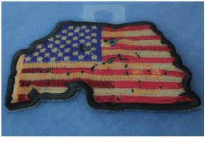 Tattered American Flag Patches