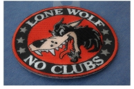 Lone Wolf Biker Patches