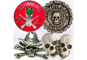 Skull biker pins  