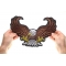 Sweeping Eagle Patch, Large Eagle Back Patches shown on hand for size comparison