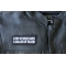 A Pint of Sweat Saves a Gallon of Blood Patch - 4x1.5 inch - Embroidered Iron on Patch shown on leather vest