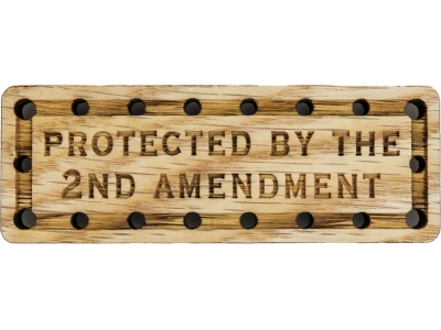 Protected by the 2nd Amendment Oak Wood Patch