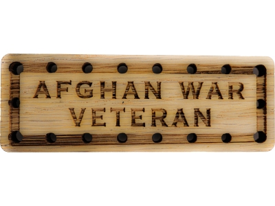 Afghan War Veteran Oak Wood Patch