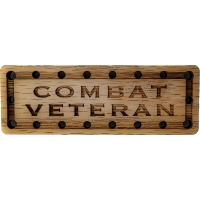 Combat Veteran Oak Wood Patch