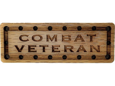 Combat Veteran Oak Wood Patch