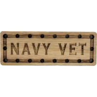 Navy Vet Oak Wood Patch