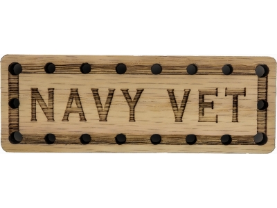 Navy Vet Oak Wood Patch