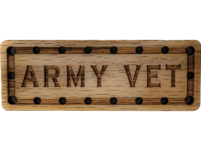 Army Vet Oak Wood Patch