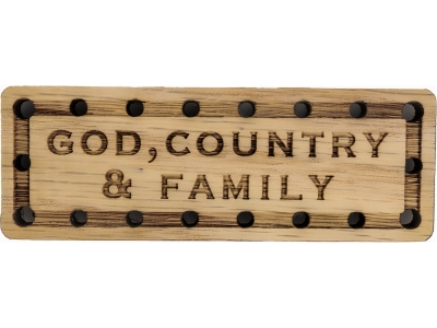 God Country Family Oak Wood Patch