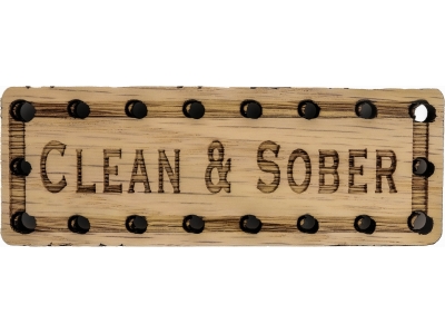 Clean and Sober Oak Wood Patch