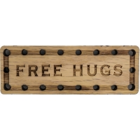 Free Hugs Oak Wood Patch